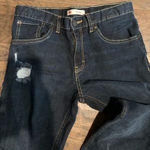Levi’s Girls 16R; distressed girlfriend jeans